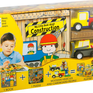My Little Village Construction Site (Book, Wooden Toys & 16-piece Puzzle)
