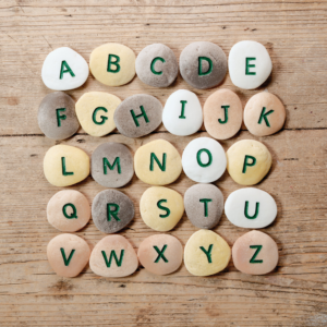 Yellow Door Alphabet Pebbles - Uppercase