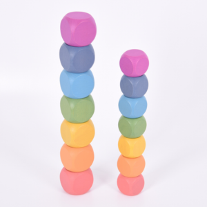Tickit Loose Parts Rainbow Wooden Cube 50mm Single & Sets