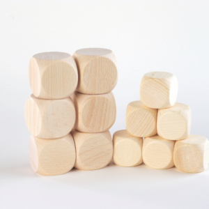 Tickit Loose Parts Beechwood Cubes 3pk 40mm 50mm