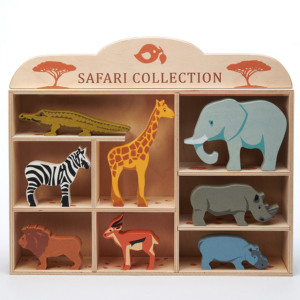 Tenderleaf 8 Safari Animals & Shelf