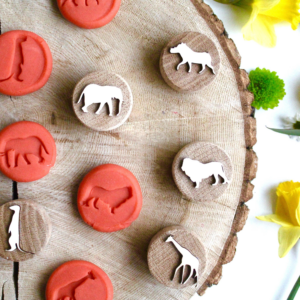 Curiosity Corner Double Sided Oak Stamps - Safari Animals