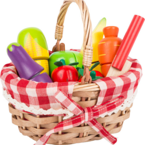 Small Foot Shopping Basket with Cuttable Fruits