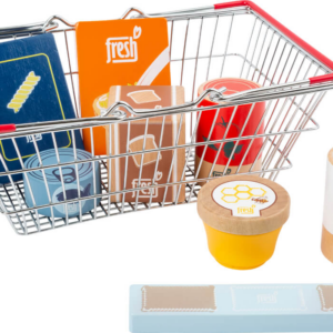 Small Foot Groceries Set in a Shopping Basket