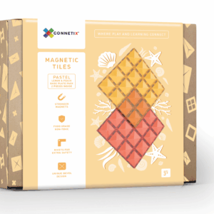 Connetix 2 Piece Base Plate Lemon & Peach Pack