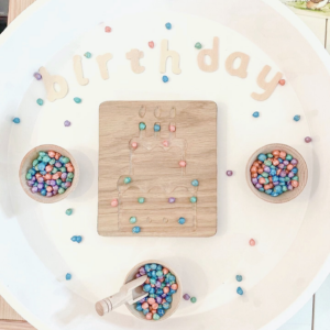 *EXCLUSIVE DESIGN* Birthday Cake Oak Sensory Board