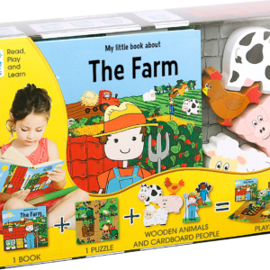 My Little Village Farm(Book, Wooden Toys & 16-piece Puzzle)