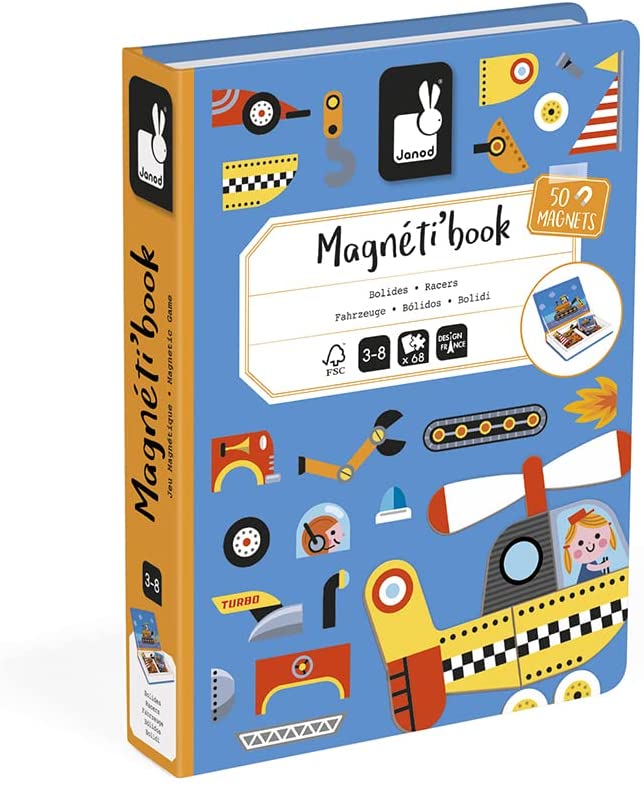 Janod Racers Magnetic Book - Image 4