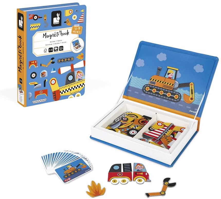 Janod Racers Magnetic Book