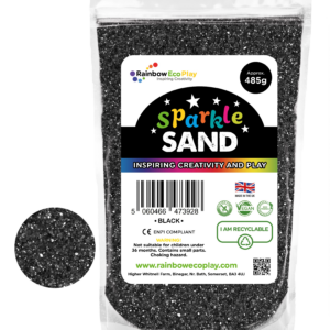 Rainbow Eco Play Coloured Sand Sparkle Black