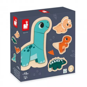 Janod - Dino 4 Progressive Puzzles