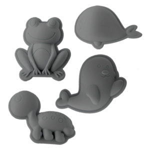 Scrunch Sand Moulds Frog Set - Anthracite Grey