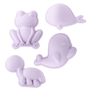 Scrunch Sand Moulds Frog Set - Pale Lavender