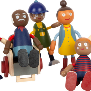 Small Foot Bending Doll Family with Wheelchair