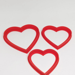 3 Hearts Dough Cutter Set