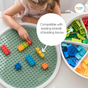 Inspire My Play Building Block Mat - Smoke Green