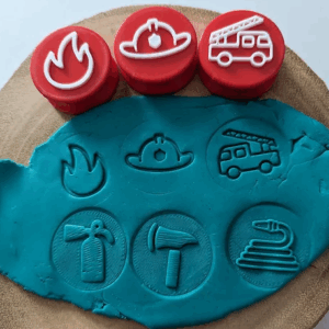 Fire Brigade Playdough Stamp Set