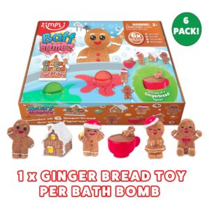 Zimpli Ginger Bread Surprise Baff Bombz - 6 Pack
