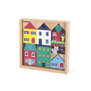 Janod Set of 36 Wooden Blocks City - Cross Roads