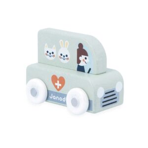 Janod Mountain Valley Wooden Veterinary Truck - Cross Roads
