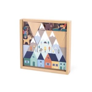 Janod Mountain Valley 35 wooden blocks set - Cross Roads