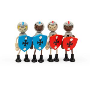 Bigjigs Medieval Knights Dolls- 4 Pcs
