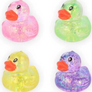 Squeeze Duck Sparkle 6cm X 5.5cm Fidget Toy