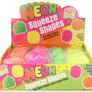 Squeeze Shapes 7cm Neon Fidget Toy Assorted