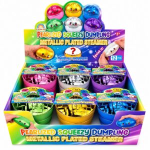 Squishy Bao Metallic Shine 8.5cm Dumpling In a Basket