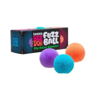 NeeDoh Teenie Fuzzball Velvet Squeeze Mini Soft-Cloud Fidget Toy 3 Pack